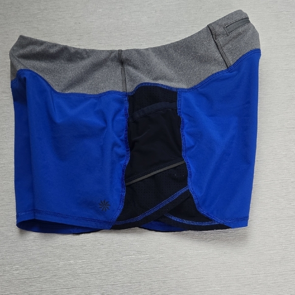 Athleta Blue and Gray Athletic Shorts Lightweight‎ Elastic Waist - Picture 5 of 12